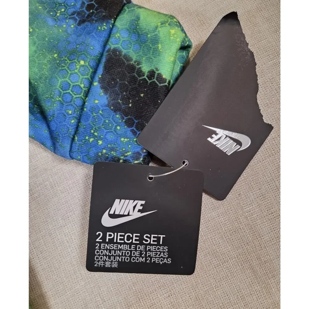 NWT‎ NIKE Futura Kids Hoodie 18 Months Black /Laser Blue